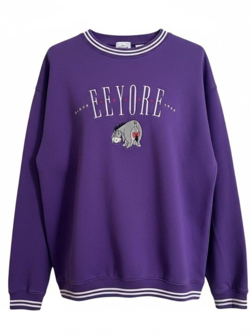 Disney Parks Vintage 90s Winnie The Pooh Eeyore Embroidered Sweatshirt Purple S